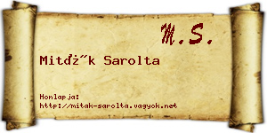 Miták Sarolta névjegykártya